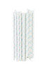 Paper Straws Hearts Baby Blue Set of 25