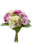 Hydrangeas Roses and Dahlias Bouquet Lavender/Green